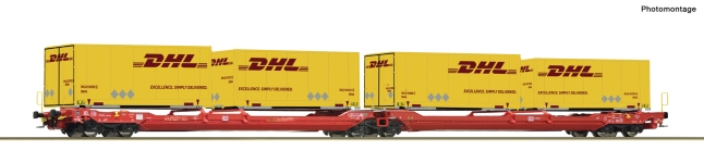 Roco 6600057 - H0 - Gelenktaschenwagen T3000e DHL, DB AG, Ep. VI